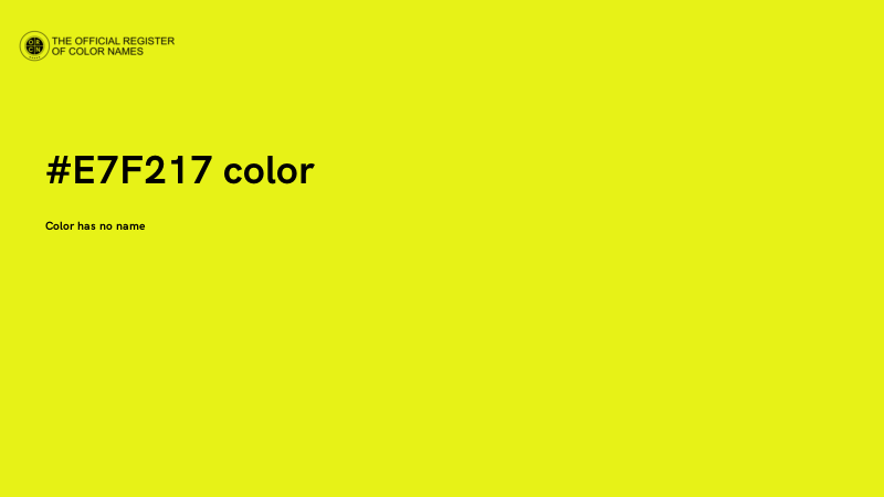 #E7F217 color image