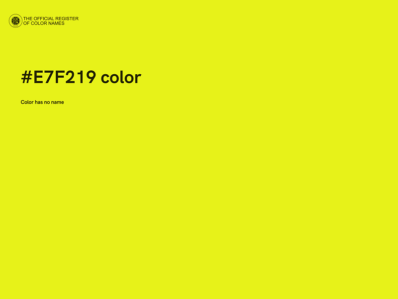 #E7F219 color image