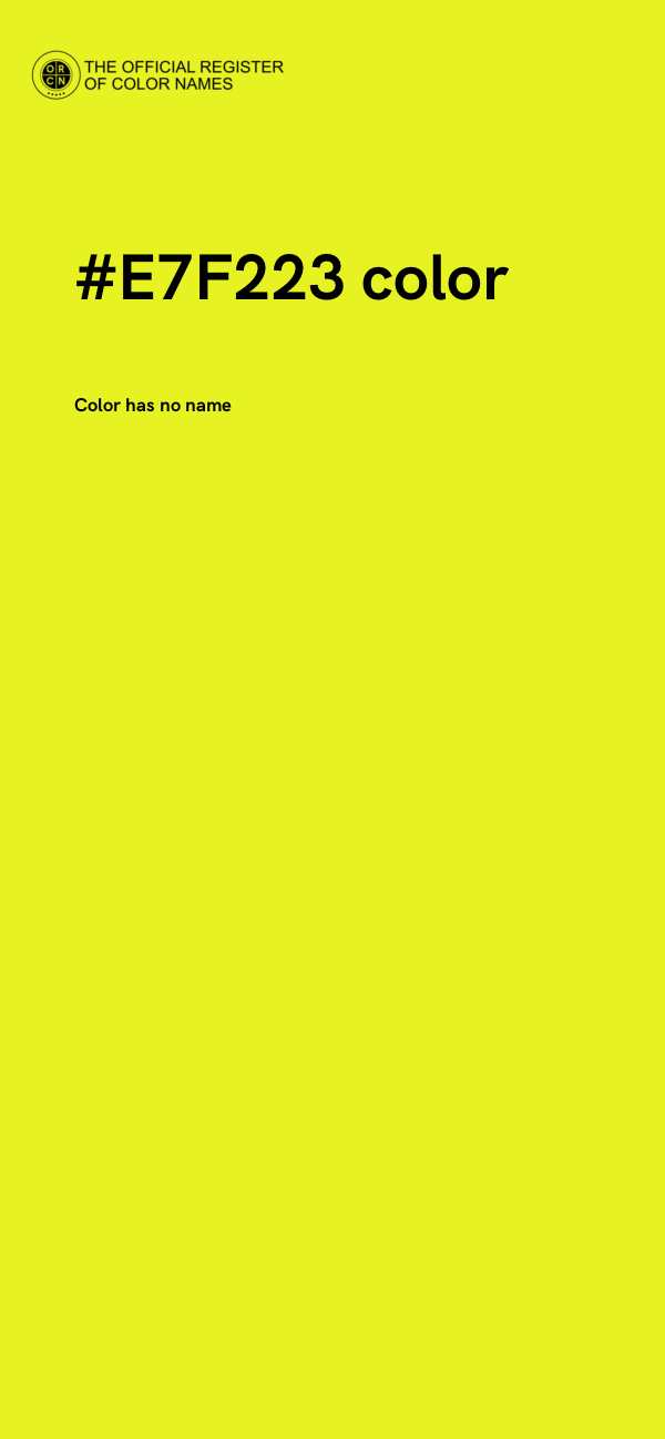 #E7F223 color image