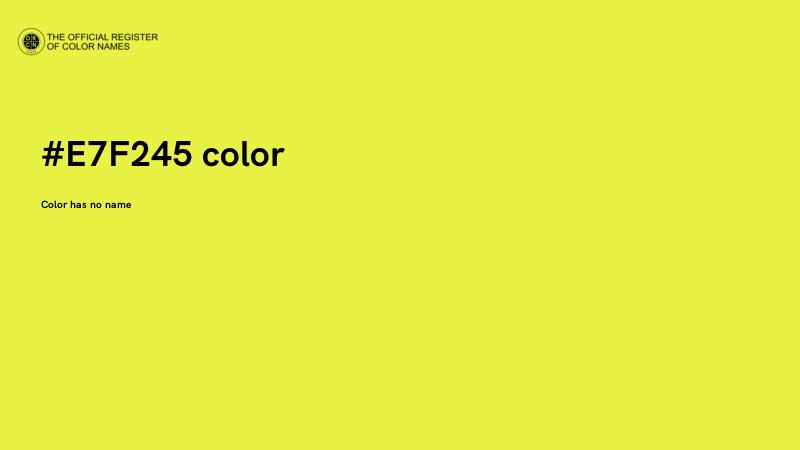 #E7F245 color image