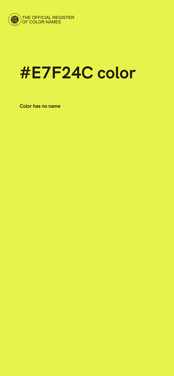 #E7F24C color image