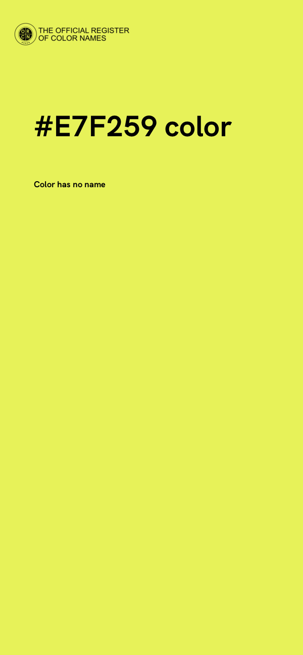 #E7F259 color image