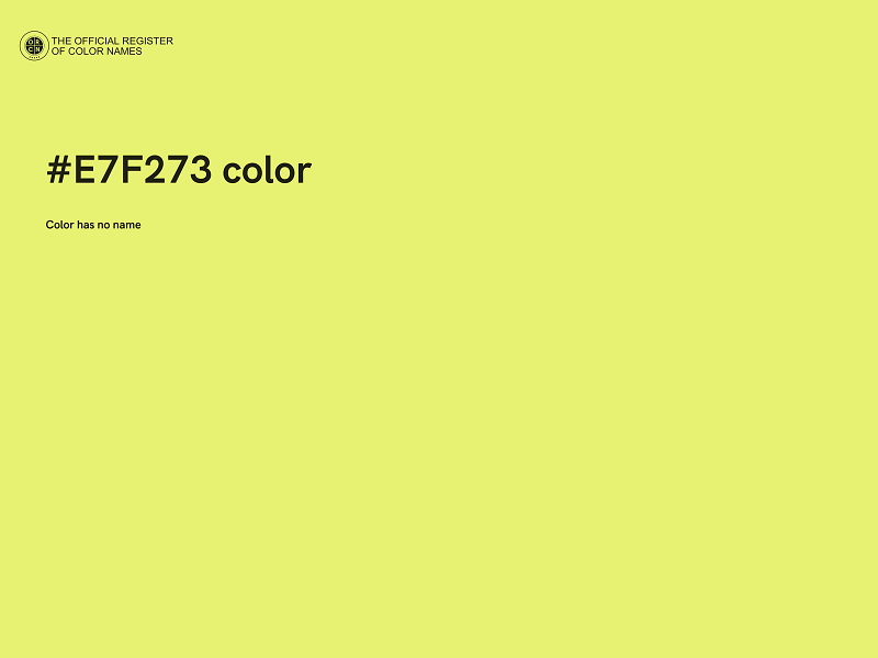 #E7F273 color image