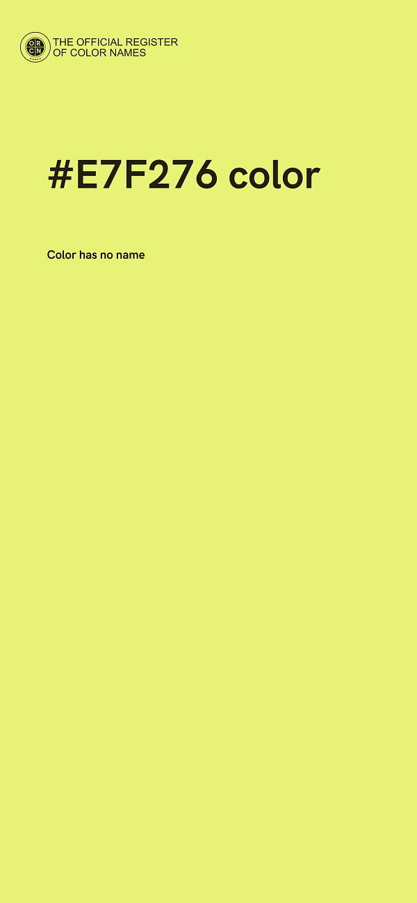 #E7F276 color image