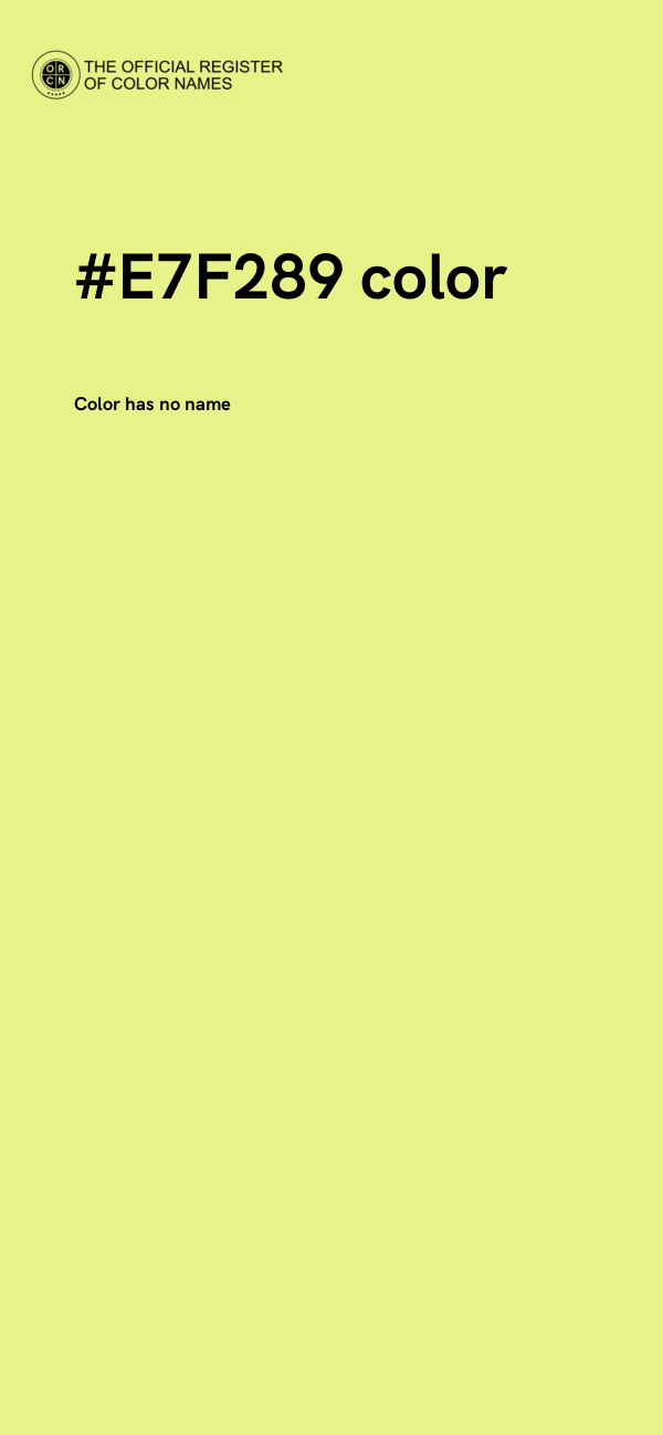 #E7F289 color image
