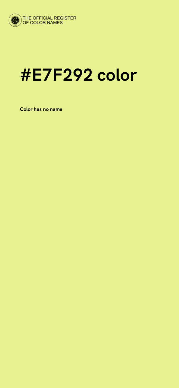 #E7F292 color image