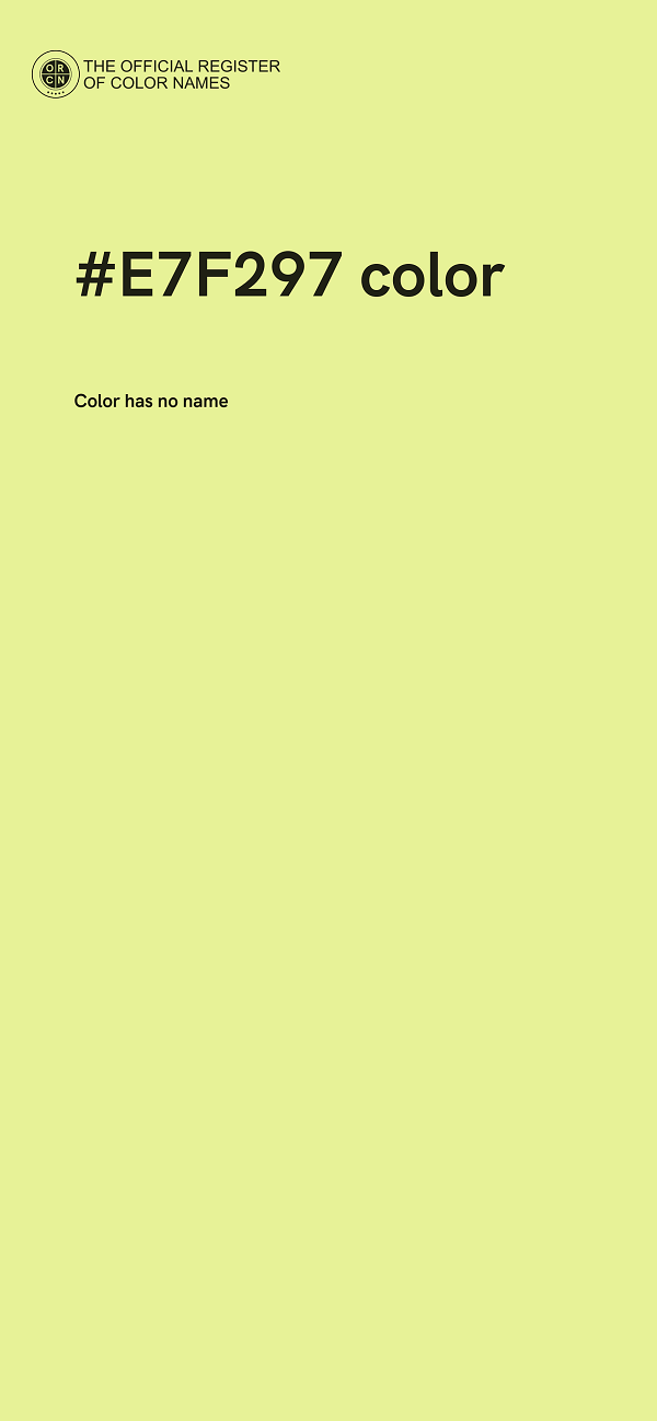 #E7F297 color image