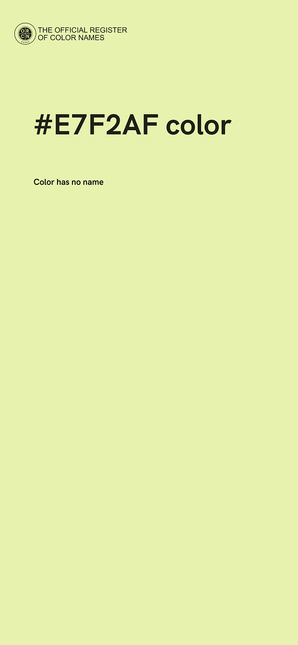 #E7F2AF color image