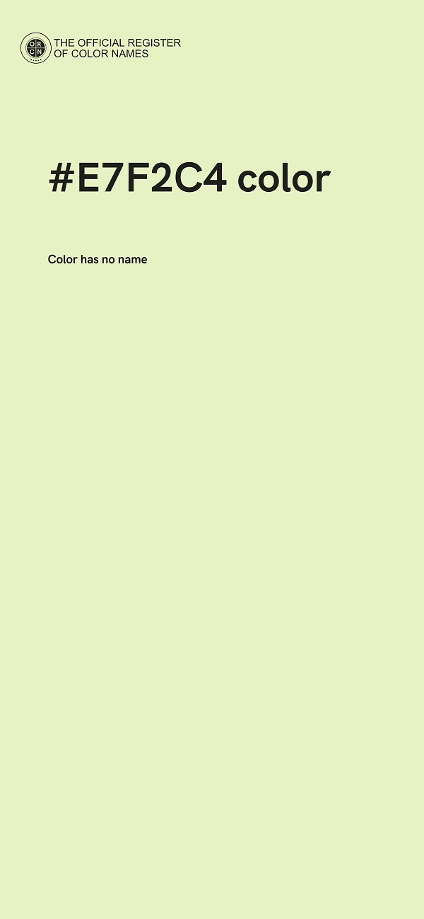 #E7F2C4 color image