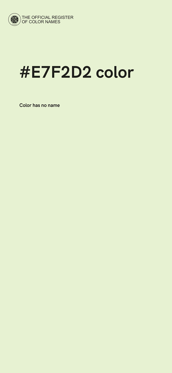#E7F2D2 color image