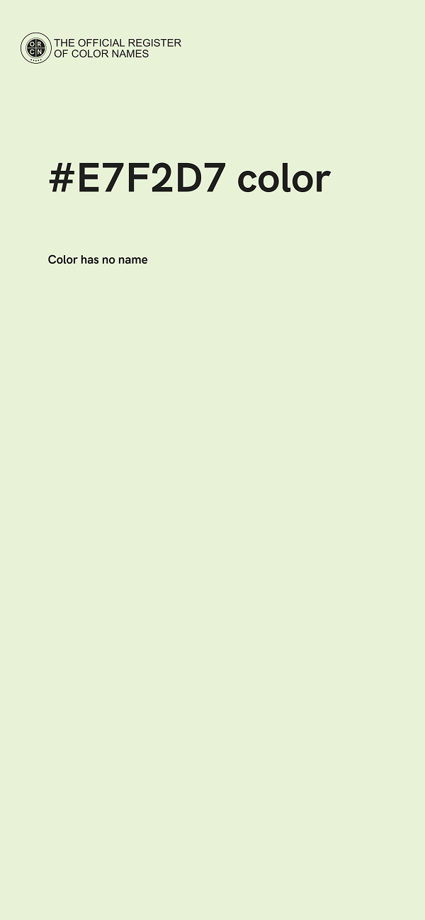 #E7F2D7 color image