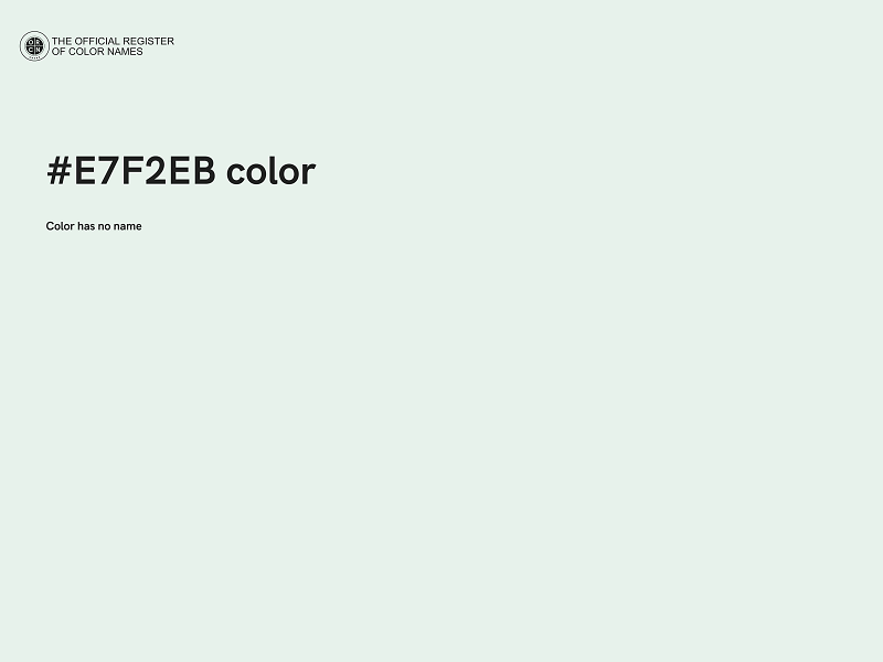 #E7F2EB color image