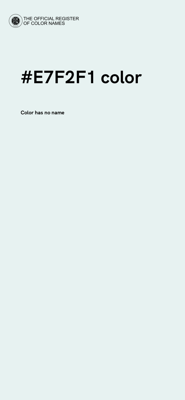 #E7F2F1 color image