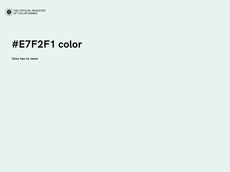 #E7F2F1 color image