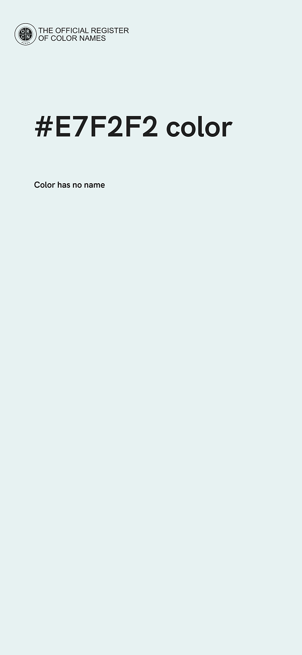 #E7F2F2 color image