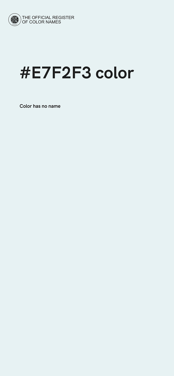 #E7F2F3 color image