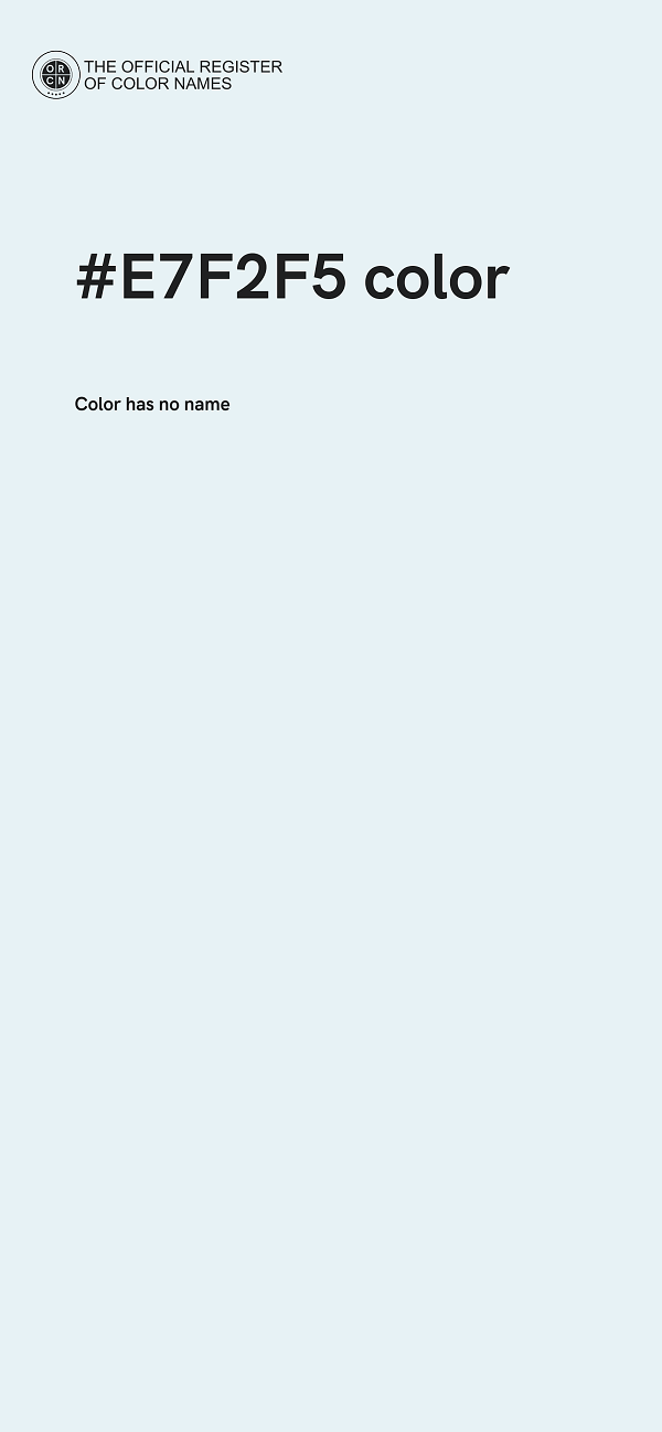 #E7F2F5 color image