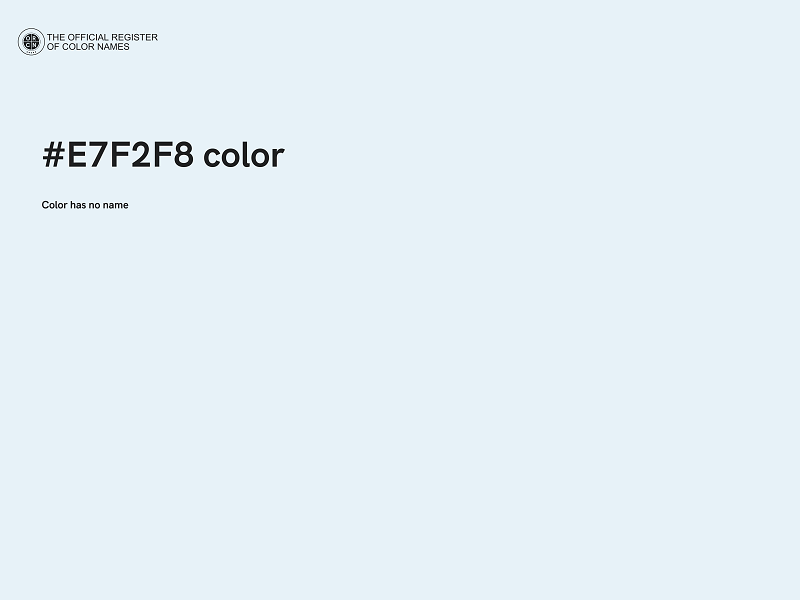 #E7F2F8 color image