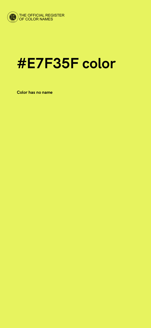 #E7F35F color image