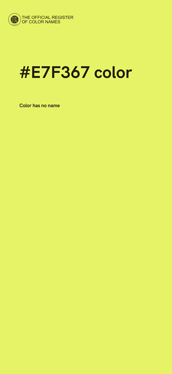 #E7F367 color image