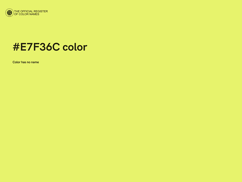 #E7F36C color image