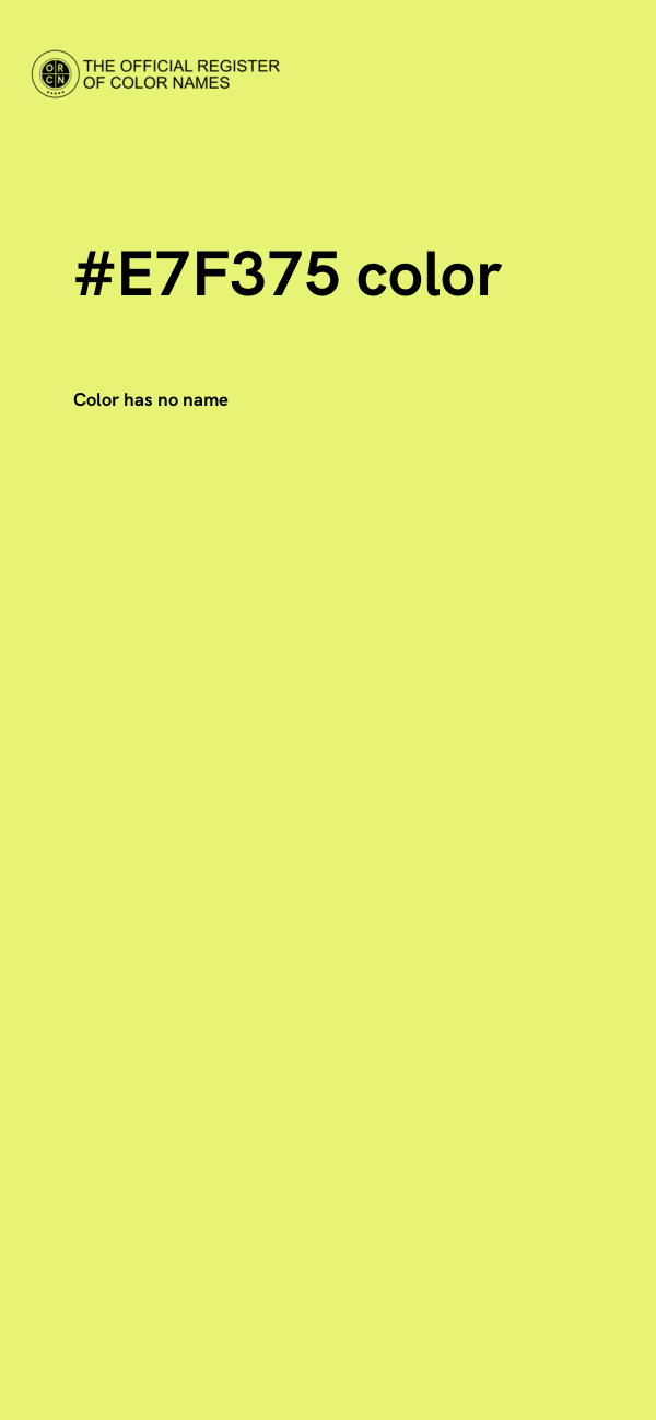 #E7F375 color image