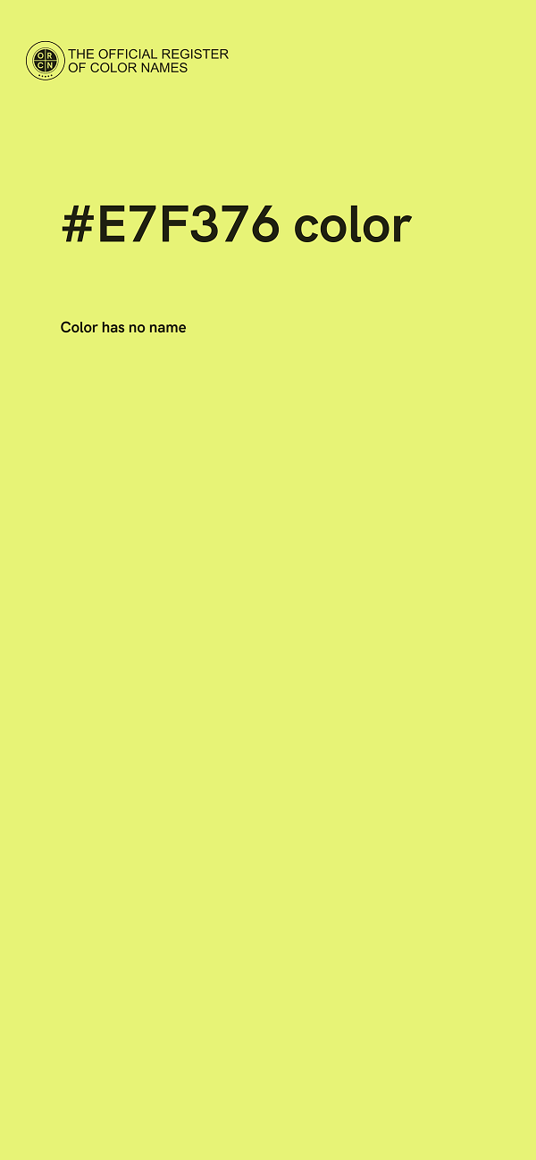 #E7F376 color image