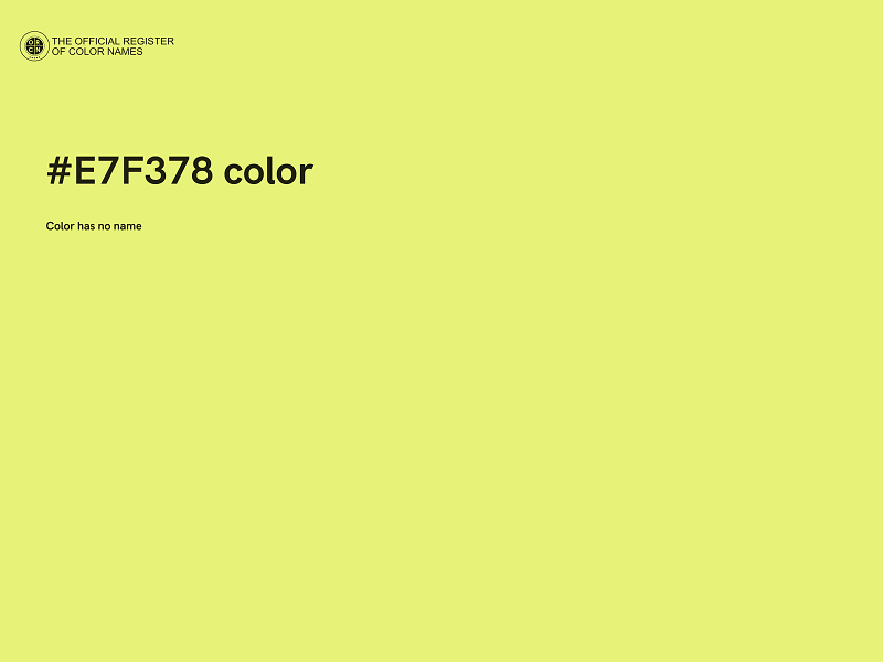 #E7F378 color image