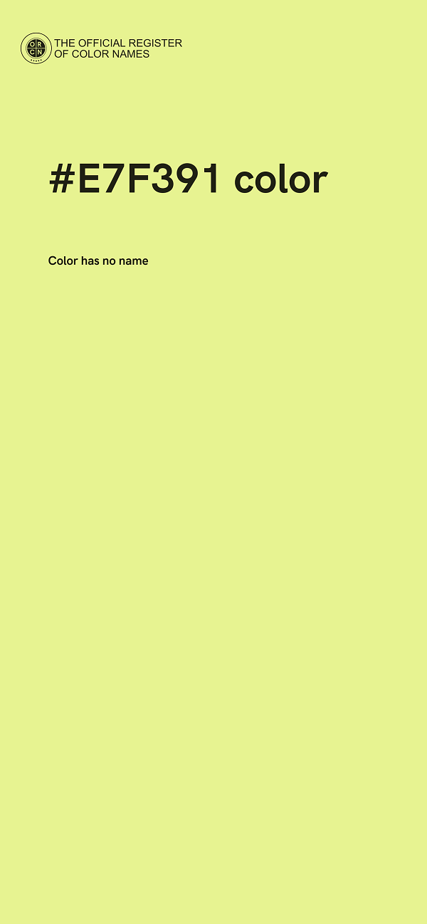#E7F391 color image