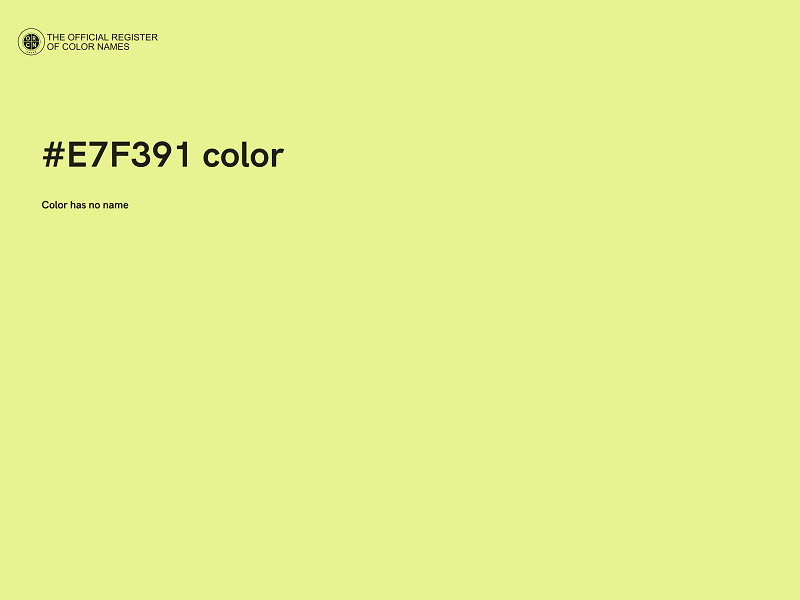 #E7F391 color image