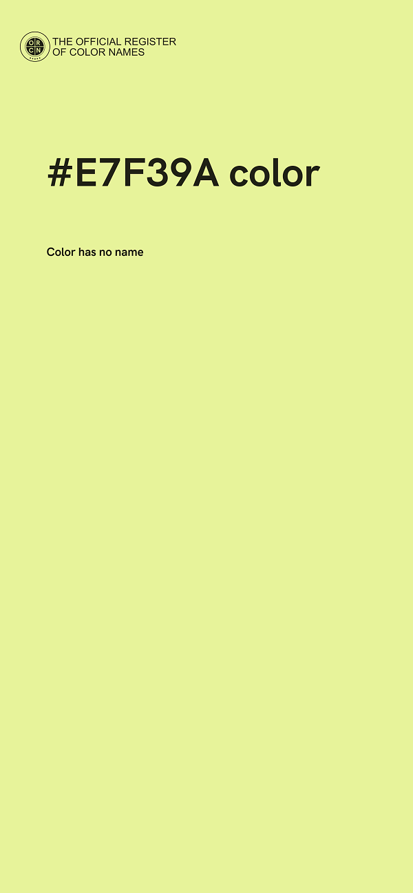 #E7F39A color image