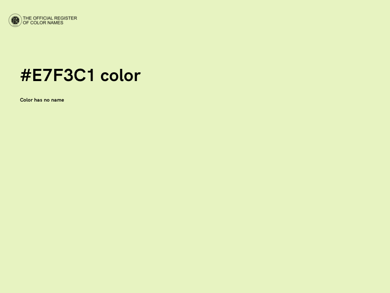 #E7F3C1 color image