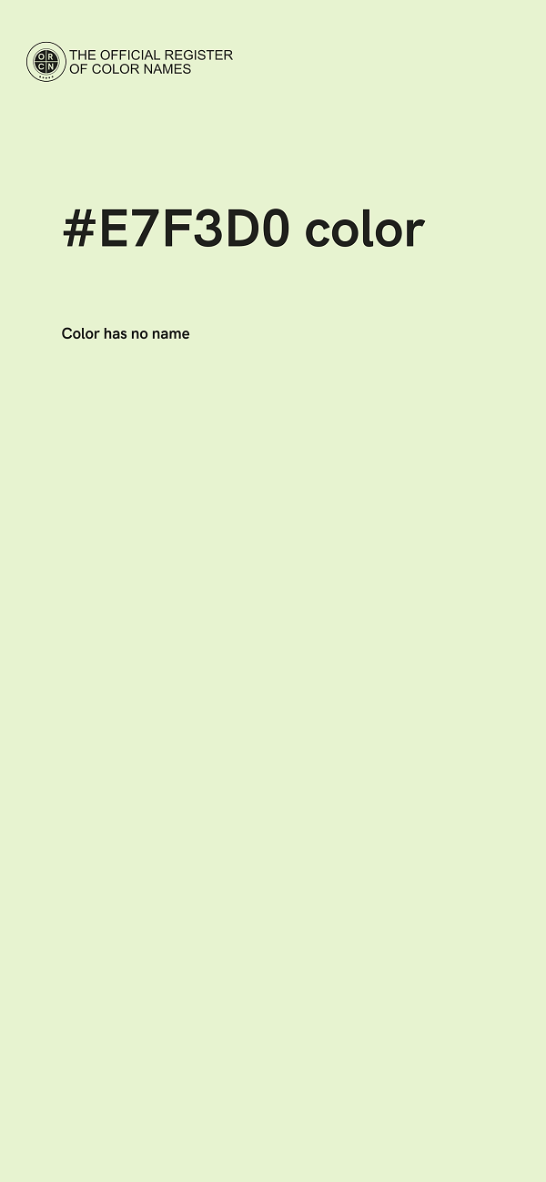 #E7F3D0 color image