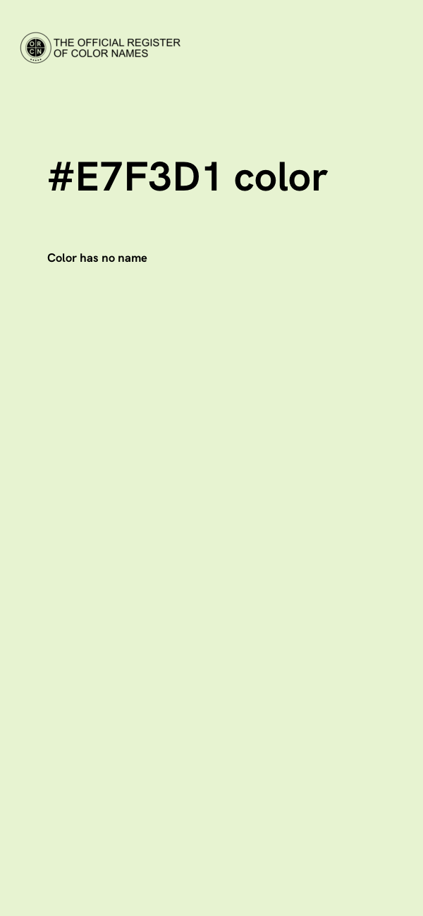 #E7F3D1 color image