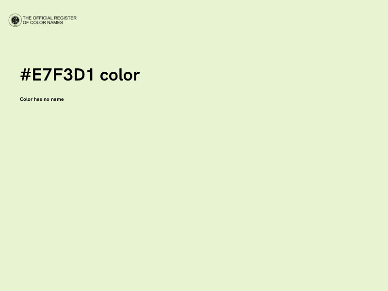 #E7F3D1 color image
