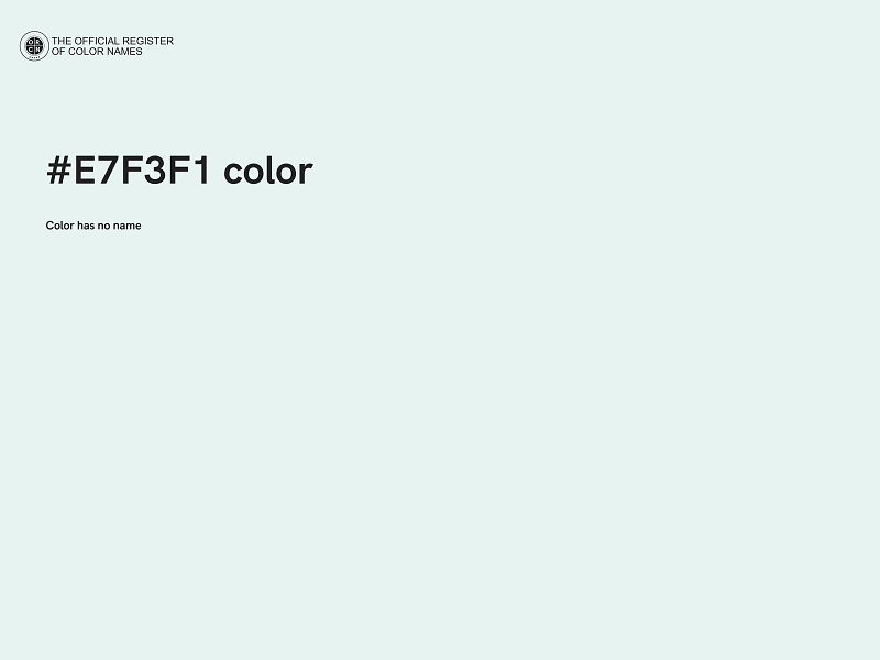 #E7F3F1 color image