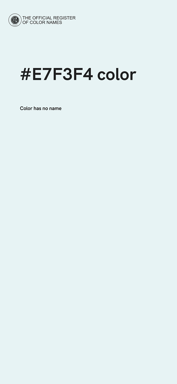#E7F3F4 color image