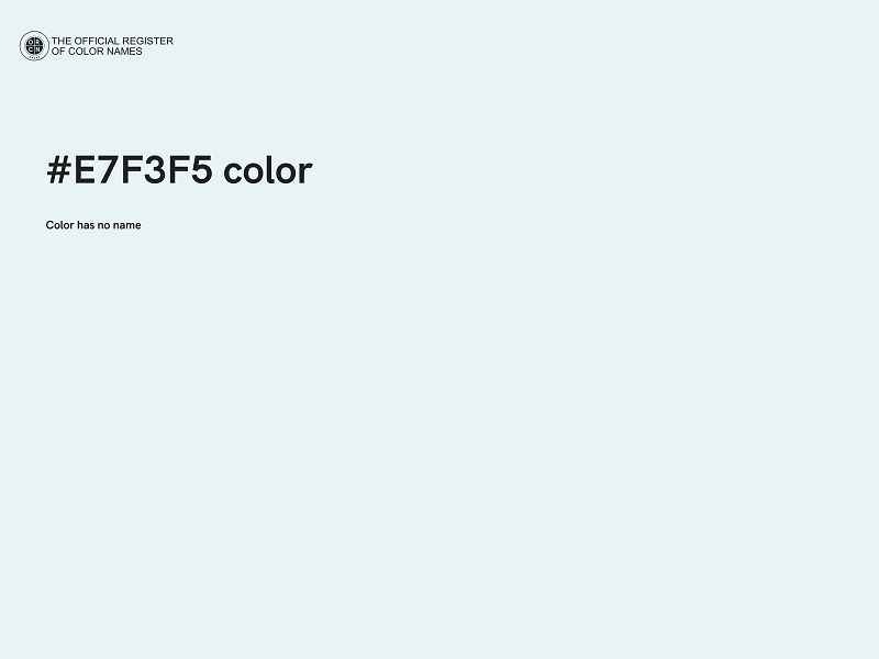 #E7F3F5 color image