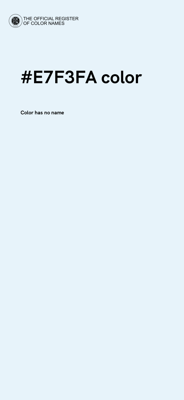 #E7F3FA color image