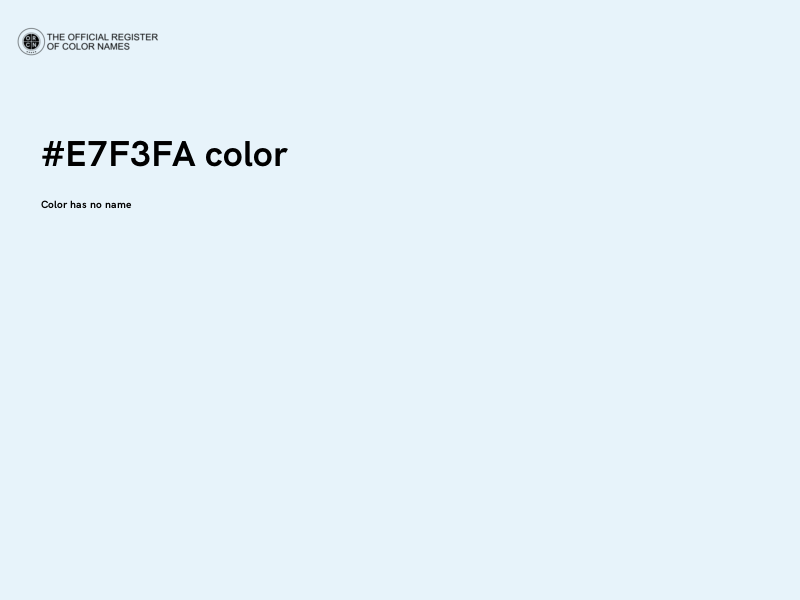 #E7F3FA color image