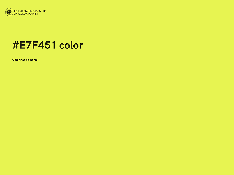 #E7F451 color image