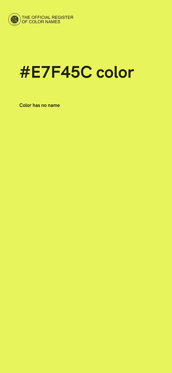 #E7F45C color image