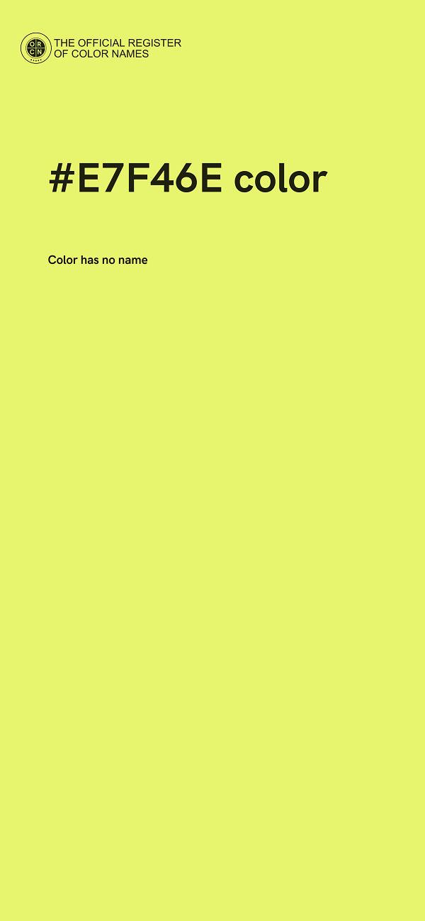#E7F46E color image