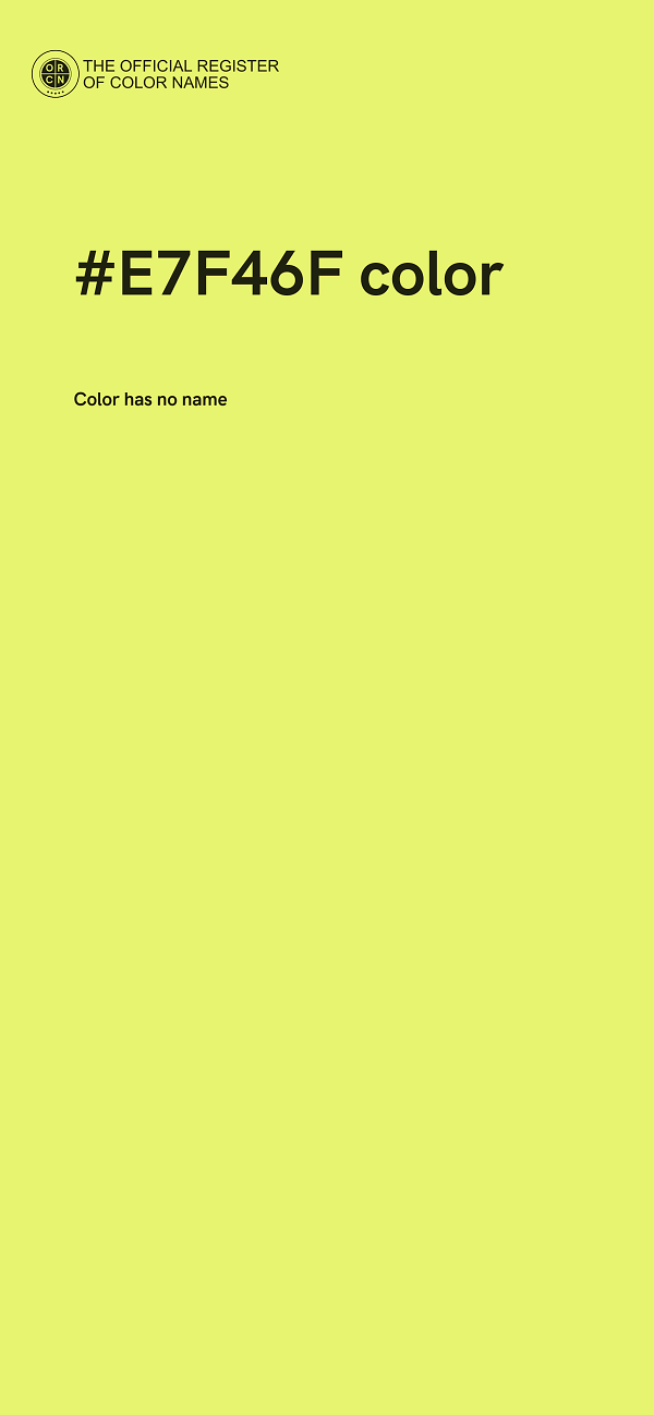 #E7F46F color image