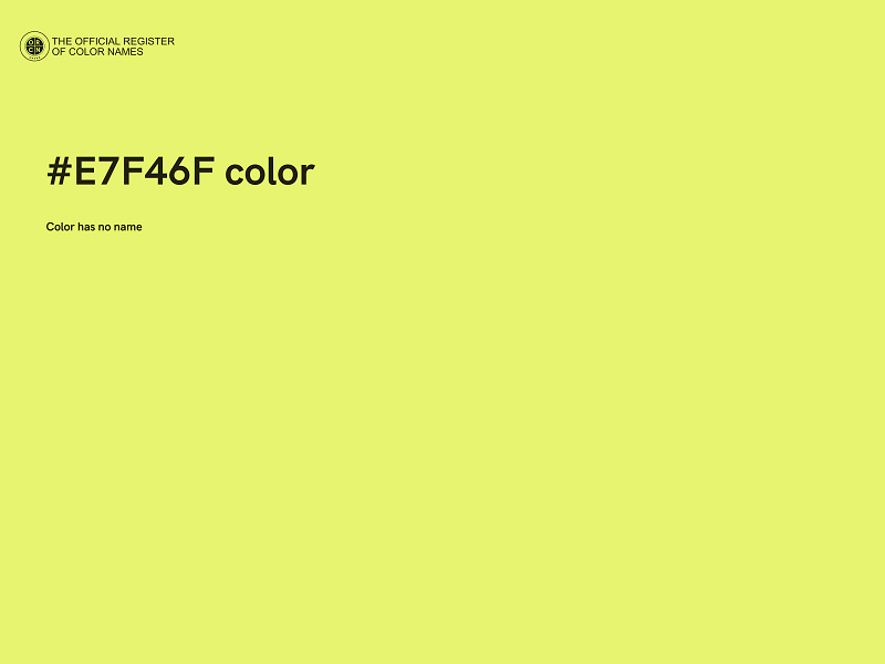 #E7F46F color image