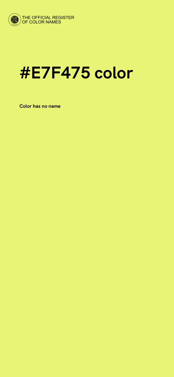 #E7F475 color image