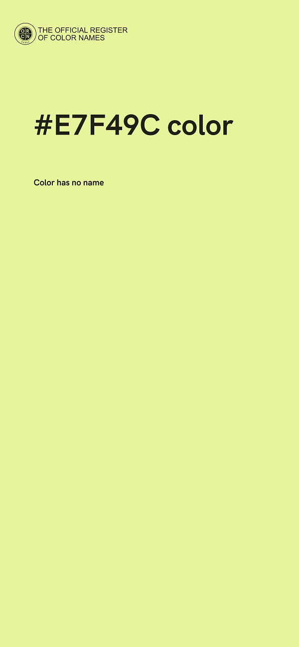 #E7F49C color image