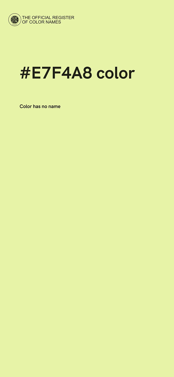 #E7F4A8 color image