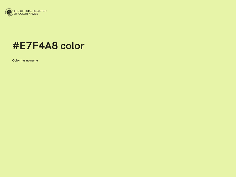 #E7F4A8 color image