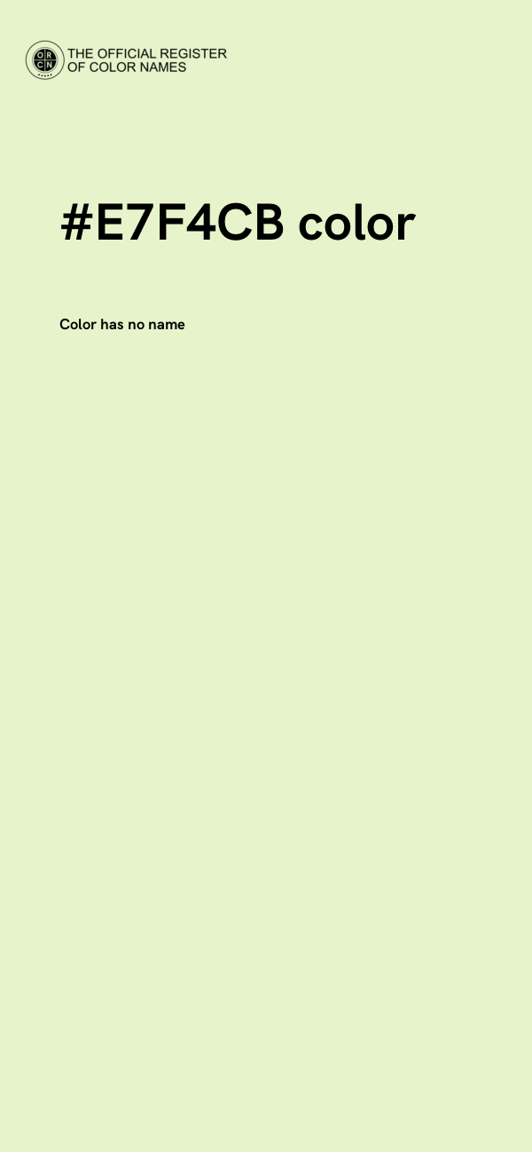 #E7F4CB color image